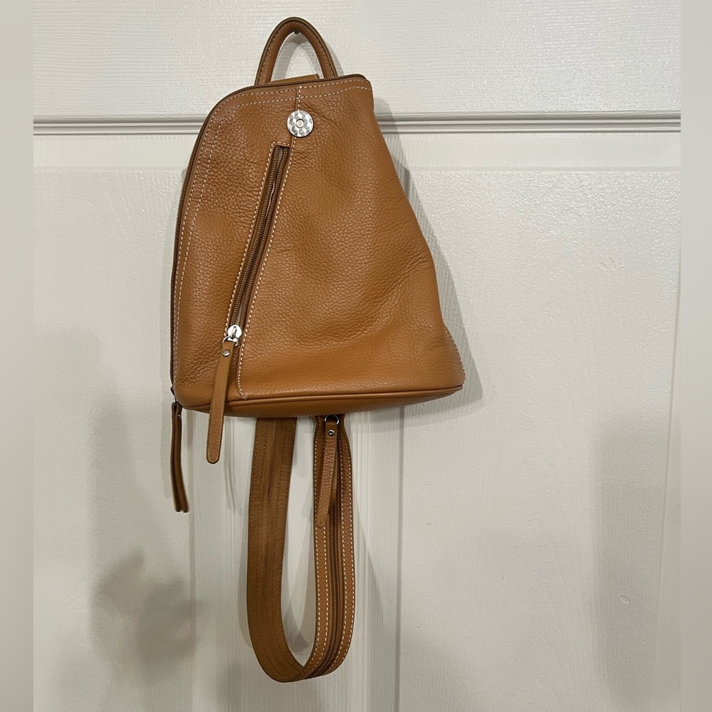 Versatile Leather Backpack - image 2